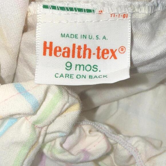 Vintage Health-Tex Baby Bubble Retro Vibrant Colors Striped 9 Months Health Tex - Picture 7 of 15